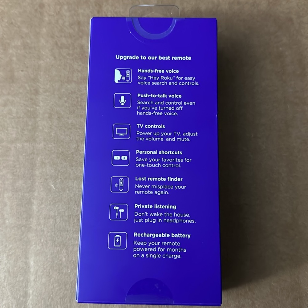 Roku Voice Remote Pro Rechargeable Netflix AppleTV+ Disney+ Paramount+ Brand New - Picture 2 of 4